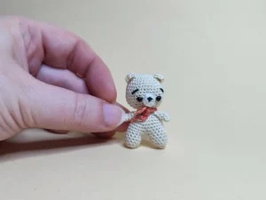 Gehäkelter Bär xs, Teddy, Kuschelbär, Micro Crochet, Miniatur, Amigurumi, Bärchen