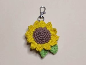 Gehäkelte Sonnenblume, Amigurumi, Kawaii, Sommer, Schlüsselanhänger, Bag Charm