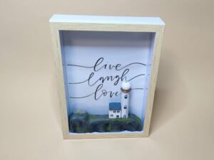 Leuchtturm im Bilderrahmen, Miniatur, maritim, maritime Deko, irish, Irland, Meer, Nordsee, Ostsee, Diorama