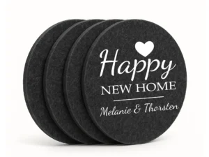 Personalisierte Untersetzer | Geschenk zum Umzug oder Einzug in das neues Zuhause