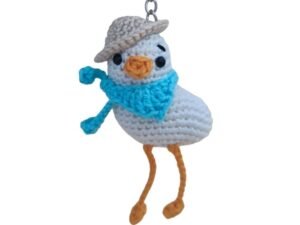 Gehäkelte Möwe "Mildred" als Schlüsselanhänger | Taschenanhänger | Amigurumi Tier | Handarbeit | kleines Geschenk | Glücksbringer